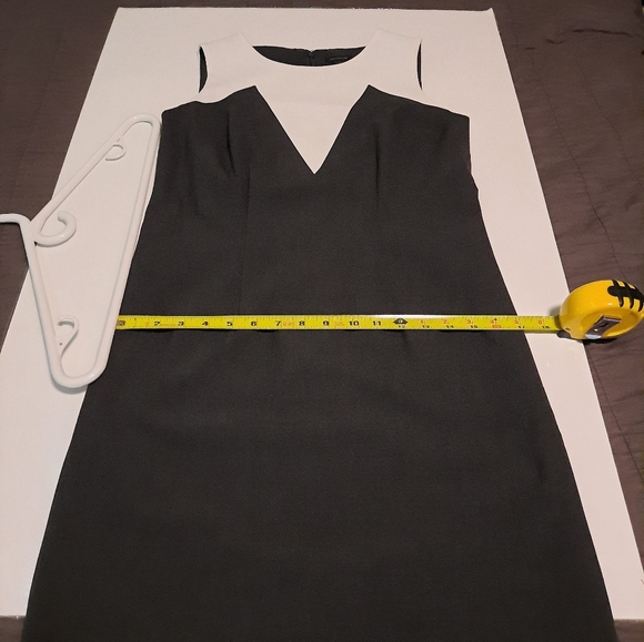 Ann Taylor Size 6 Gray and White  Midi Dress - Picture 10 of 11